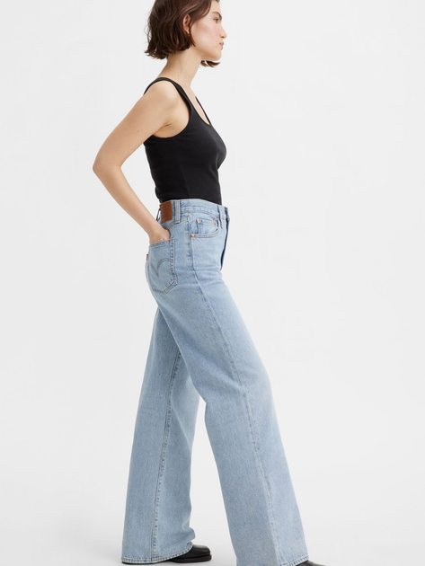 Джинси жіночі Levi's Ribcage Wide Leg H223 Far And Wide A6081-0002 28-34 Блакитні (5401128251278) - зображення 5