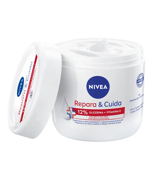 Крем для тіла Nivea Repair & Care зволожуючий з гліцерином та вітаміном E 400 мл (4006000127408) - зображення 4
