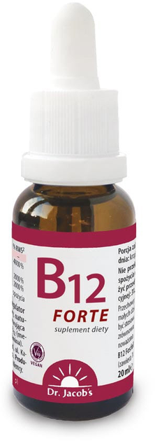 Suplement diety Dr. Jacobs Witamina B12 Forte w kroplach 20 ml (4041246502534) - obraz 2