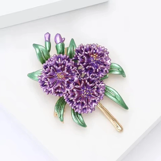 Брошь BROCHE бижутерия Цветы Гортензия фиолетовая BRBF114872 - изображение 4