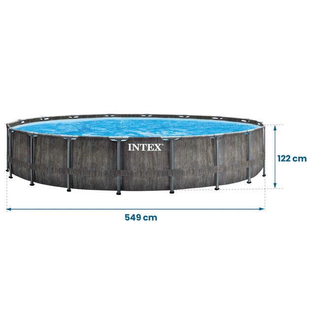 Басейн каркасний 18в1 INTEX 126744, 549 x 122 см, темно-сірий - изображение 4