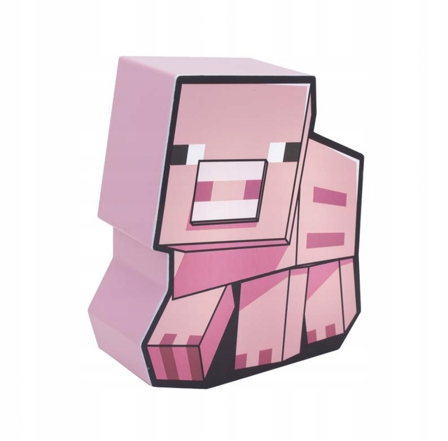 Лампа-фигурка Paladone Minecraft Розовая Свинка Pig Light Icon (16 см) - изображение 2