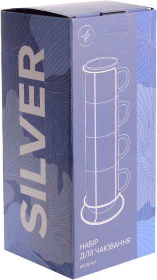 Набор чашек на подставке Limited Edition Silver 5 предметов (RX-N240581) - изображение 6