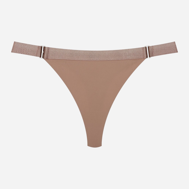 Majtki stringi damskie prążkowane Esotiq Bianco 42527-82X XL Brązowe (5903972560099) - obraz 5
