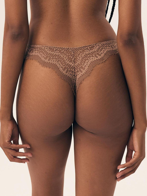 Majtki stringi damskie siateczkowe Esotiq Brillant 42548-82X XL Beżowe (5903972532003) - obraz 2