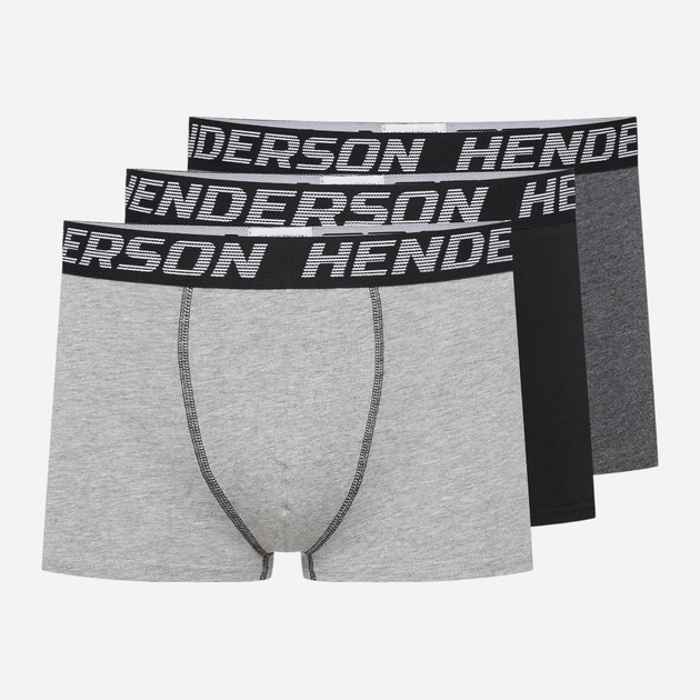 Набір трусів боксерів чоловічих бавовняних 3 шт Henderson Onset 42740-MLC 2XL Чорний/Сірий/Графітовий (5903972382073) - зображення 1