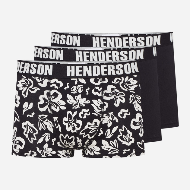 Набір трусів боксерів чоловічих бавовняних 3 шт Henderson Orchid 42742-MLC XL Чорний/Білий (5903972382103) - зображення 1