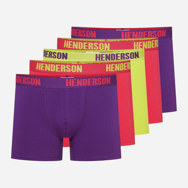 Набір трусів боксерів чоловічих бавовняних 5 шт Henderson Offset 42762-MLC 2XL Різнокольоровий (5903972383179) - зображення 1