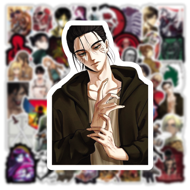 Стикерпак Атака титанов Attack on Titan, 50 шт(MS_C6B60B8DE408) - изображение 4
