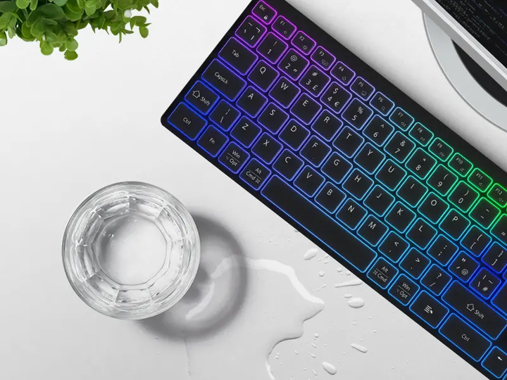 Klawiatura bezprzewodowa Canyon HKB-W11 Slim Dual Mode Wireless/Bluetooth RGB Black (CNS-HBTK11B) - obraz 9