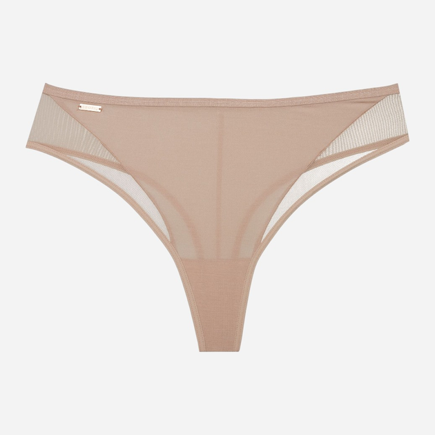 Majtki tanga damskie siateczkowe Esotiq Blissy 42888-80X XL Beżowe (5903972557112) - obraz 5