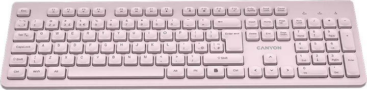 Klawiatura bezprzewodowa Canyon HKB-W01 Silent Wireless Beige (CNS-HKBW01BG) - obraz 3