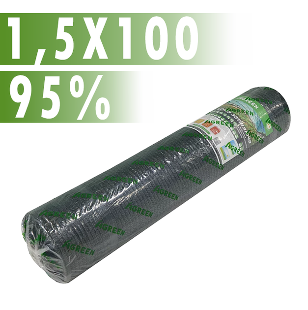 Сетка затеняющая Agreen 95% 1,5х100м. - Фото 1 Сетка затеняющая Agreen 95% 1,5х100м. - изображение 1