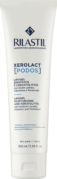 Зволожуючий та відлущуючий ліпогель для зони стоп та п'ят - Rilastil Xerolact Podos Lipogel 100ml (1136914-31161302) - зображення 1