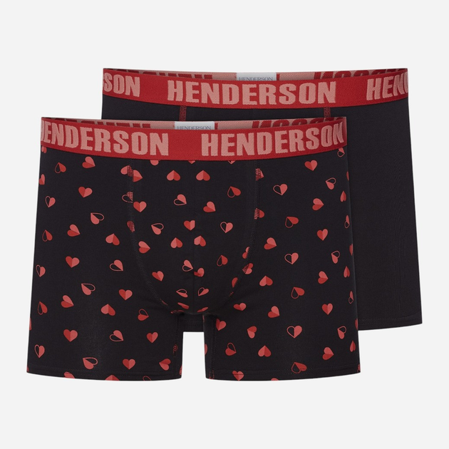 Набір трусів боксерів чоловічих бавовняних 2 шт Henderson Spot 42595-MLC XL Чорний (5903972380352) - зображення 1