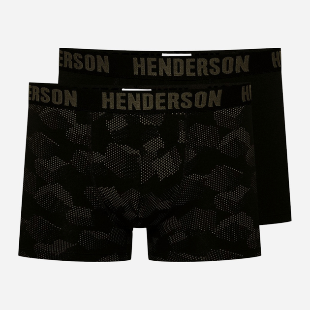 Набір трусів боксерів чоловічих бавовняних 2 шт Henderson Soul 42619-MLC L Чорний/Графітовий (5903972379394) - зображення 1