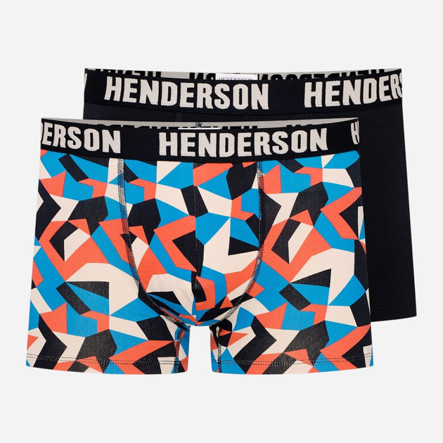 Zestaw majtek męskich typu bokserki 2 szt Henderson Shield 42620-MLC M Czarny/Wielobarwny (5903972379486) - obraz 1