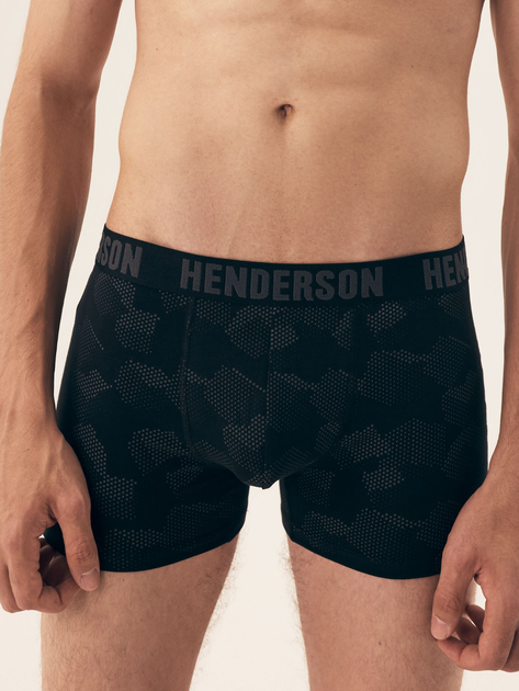 Набір трусів боксерів чоловічих бавовняних 2 шт Henderson Soul 42619-MLC L Чорний/Графітовий (5903972379394) - зображення 2