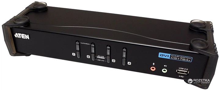 KVM-переключатель ATEN CS1764A 4-портовый USB (CS1764A-AT-G