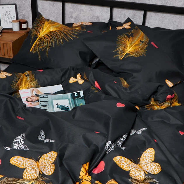 Пододеяльник Moon&Star Микросатин Premium Golden Flutter Евро 200 x 220 см (MS-870000863) - изображение 3