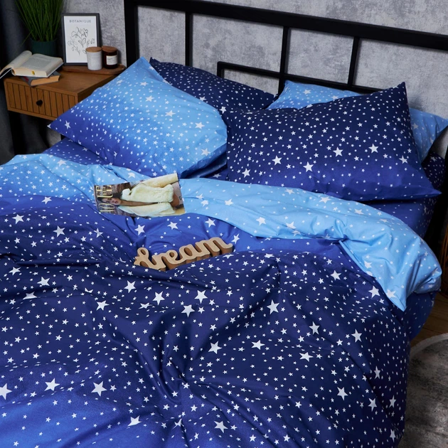 Пододеяльник Moon&Star Бязь Gold Люкс Night Glow Полуторное 143 x 210 см (MS-870000680) - изображение 3