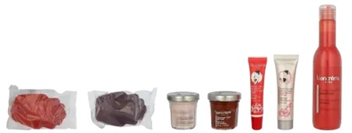 Zestaw kosmetyków do pielęgnacji Blancreme Strawberry & Pomegranate Żel pod prysznic 200 ml+ Krem do ciała 40 ml + Peeling do ciała 40 ml + Mydło Madeleine 2 szt + Krem do rąk 30 ml + Balsam do ust 10 ml (3700614807428) - obraz 2