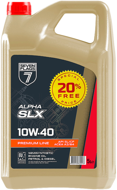 Моторна олива Seven Flags Premium Line ALPHA SLX 10W-40 5 л