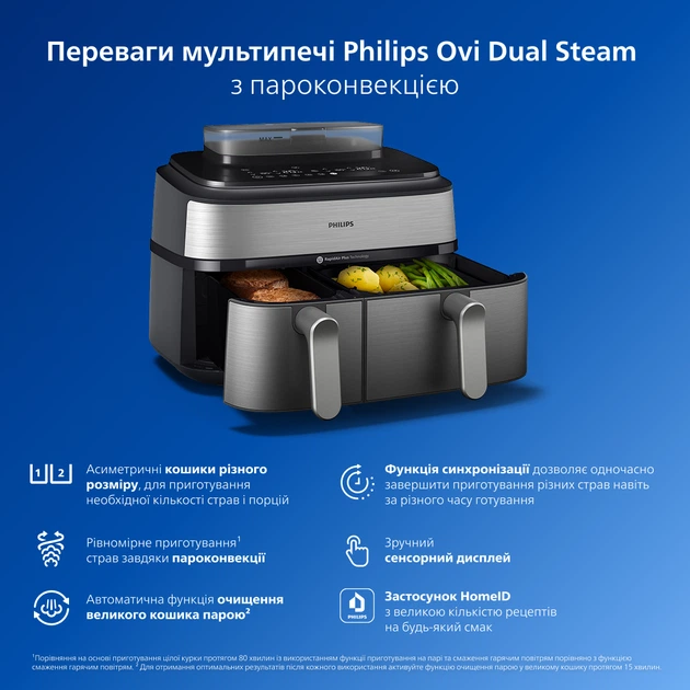 Мультипечь PHILIPS Ovi Dual Steam NA555/00 - изображение 4