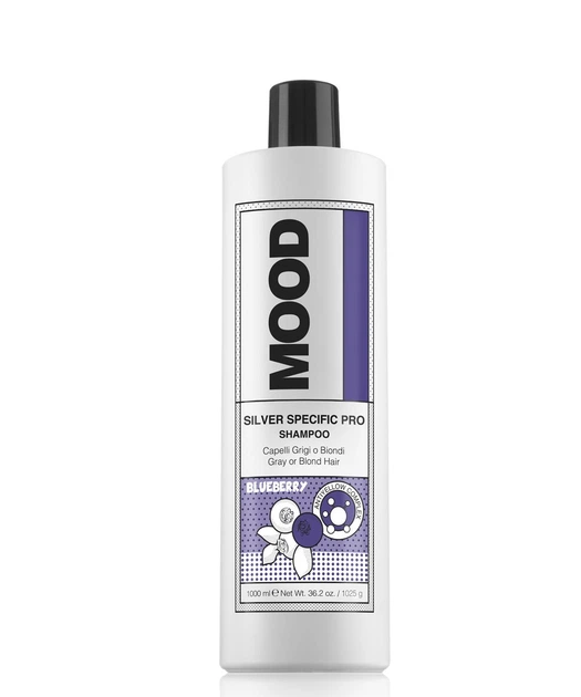 Шампунь MOOD Silver Specific Pro Shampoo для нейтралізації жовтизни 1000 мл - Фото 1 Шампунь MOOD Silver Specific Pro Shampoo для нейтралізації жовтизни 1000 мл - изображение 1