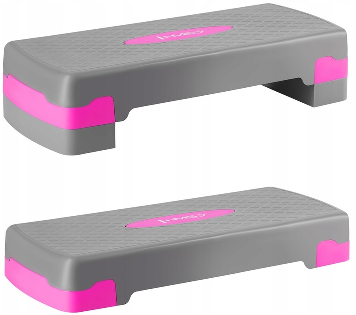 Step do aerobiku HMS AS003 Gray/Pink (17-44-011) (5907695598148) - obraz 2