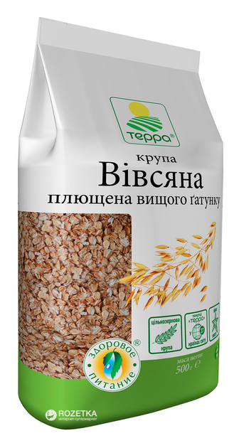 Крупа овсяная Терра плющеная 500 г (4820015731227) - изображение 1