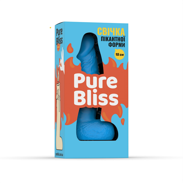 Свеча член Pure Bliss 15 см Голубая (1100916290003) - изображение 6