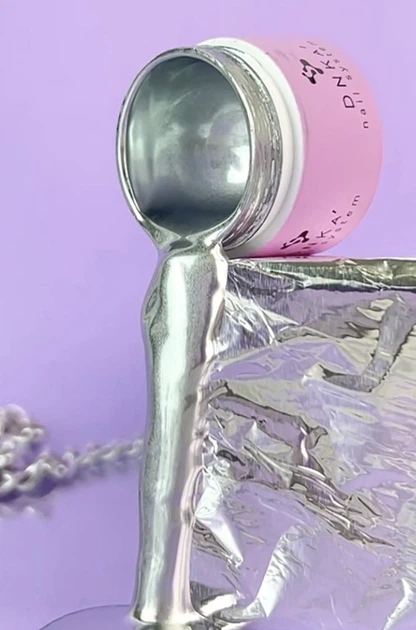Гель-краска для дизайна ногтей металлическая (серебряная) Metal Gel DNKa 5 мл - изображение 5