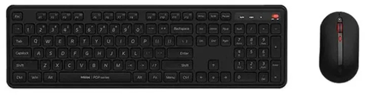 Комплект бездротовий Xiaomi MiiiW Keyboard and Mouse Combo Gen 3 PB03 Wireless Black (MW24PB03 Black) - зображення 1