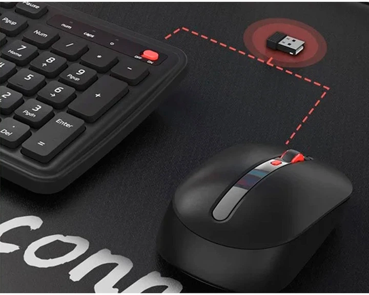 Zestaw bezprzewodowy Xiaomi MiiiW Keyboard and Mouse Combo Gen 3 PB03 Wireless Black (MW24PB03 Black) - obraz 8