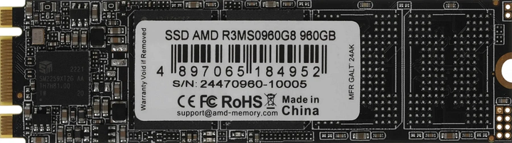 SSD диск AMD Radeon R3 960GB M.2 2280 SATA III 3D NAND TLC (R3MS0960G8) - зображення 1