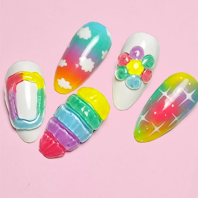 Клей-гель для крепления гелевых типс и объемного дизайна на ногти Diamond Glue Gel Designer Professional 10 мл - изображение 5