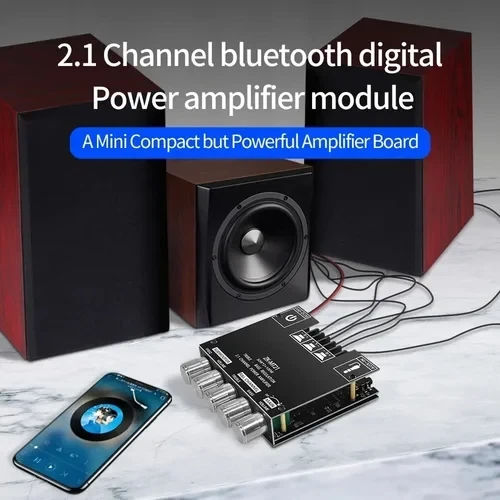 Усилитель звука 2.1 ZK-MT21 (Bluetooth v5.0, AUX, 2х50Вт + 100Вт сабвуфер) - Фото 9 Усилитель звука 2.1 ZK-MT21 (Bluetooth v5.0, AUX, 2х50Вт + 100Вт сабвуфер) - изображение 9