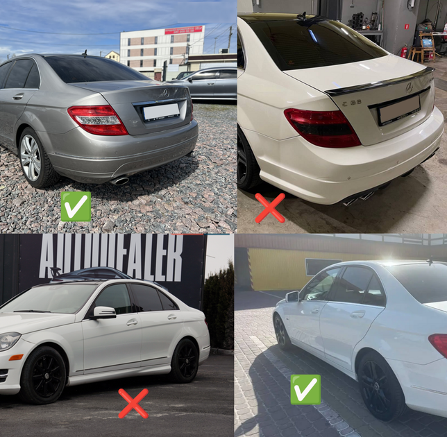 Брызговики Premium 2007-2011 (4 шт) для Mercedes C-class W204 - изображение 3