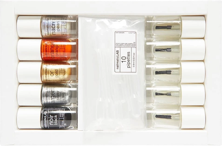 Набір для створення лаків Nailmatic 5 рідких пігментів + 5 основ для змішування + 10 піпеток + 5 етикеток (3760229892189) - зображення 2