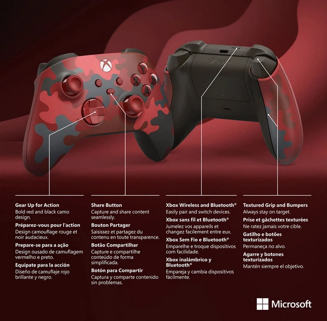 Геймпад Microsoft Xbox Series X | S Wireless Controller Daystrike Camo (QUA-00017, QAU-00017, QAU-00016) - Фото 5 Геймпад Microsoft Xbox Series X | S Wireless Controller Daystrike Camo (QUA-00017, QAU-00017, QAU-00016) - зображення 5
