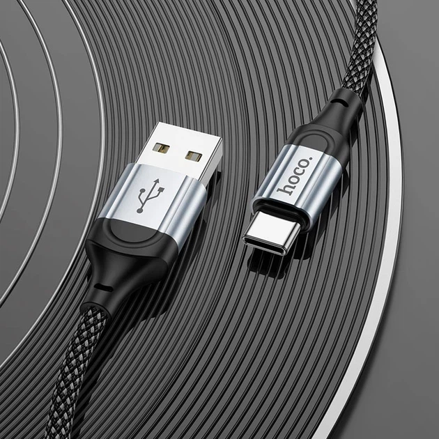 Кабель HOCO X102 USB to Type-C для швидкого заряджання та передачі даних, 3 A, довжина 1 м, Black - Фото 7 Кабель HOCO X102 USB to Type-C для швидкого заряджання та передачі даних, 3 A, довжина 1 м, Black - зображення 7