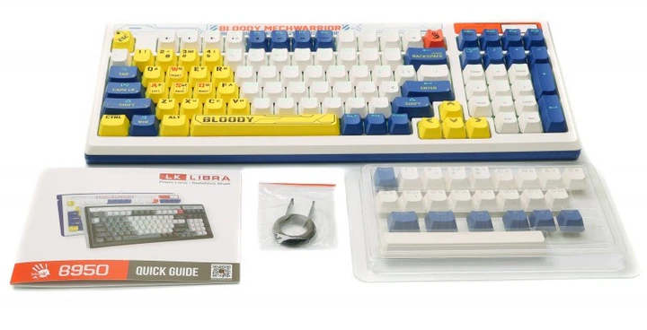 Клавіатура A4Tech Bloody B950 RGB Warrior LK Libra Brown USB-A White - Фото 9 Клавіатура A4Tech Bloody B950 RGB Warrior LK Libra Brown USB-A White - зображення 9