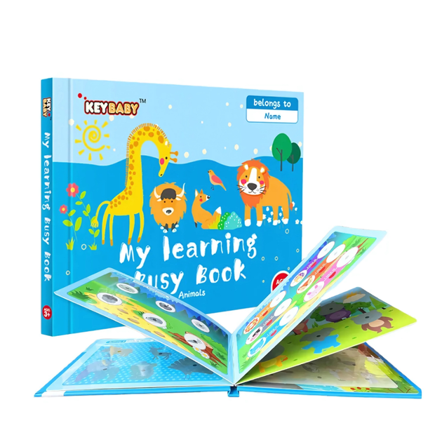 Дитяча розвиваюча книга Busy Book Монтессори, тактильная книга с липучками Keybaby для детей, бизибук, Animals - Фото 1 Дитяча розвиваюча книга Busy Book Монтессори, тактильная книга с липучками Keybaby для детей, бизибук, Animals - изображение 1