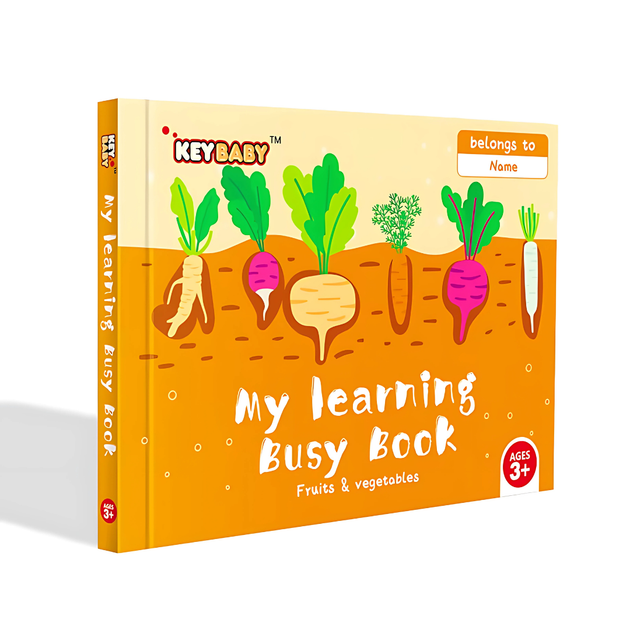 Детская развивающая книга Busy Book Монтессори бизибук тактильная книга с липучками Keybaby для детей, Fruits - Фото 1 Детская развивающая книга Busy Book Монтессори бизибук тактильная книга с липучками Keybaby для детей, Fruits - изображение 1