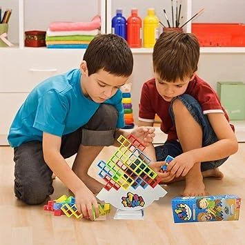 Настільна розвиваюча гра Tetra Tetris Tower "Балансуючий Тетріс" 16 блоків для дітей і дорослих - изображение 4