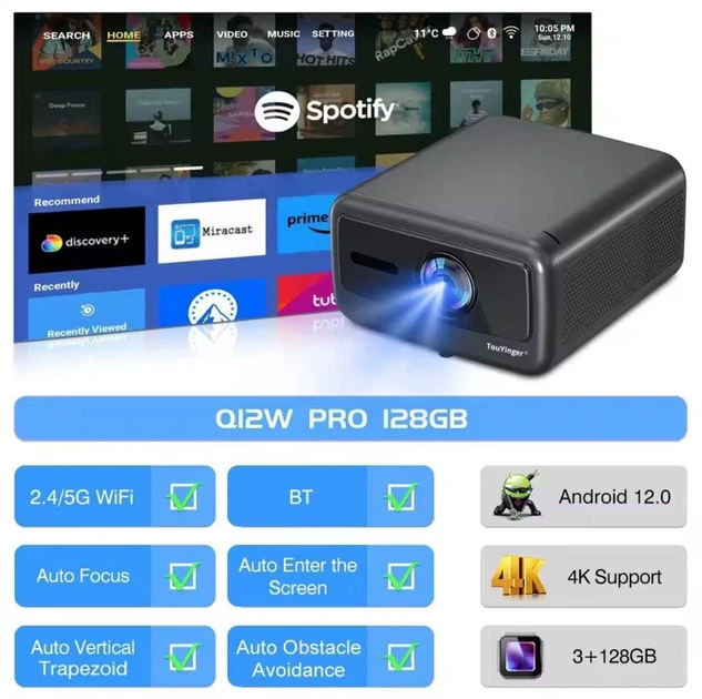 Проектор TouYinger Q12W PRO Full HD 1080P - зображення 2