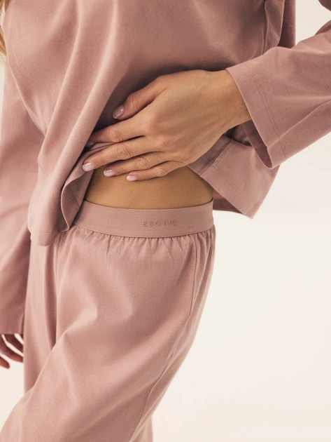 Піжамні штани жіночі великих розмірів бавовняні Esotiq Ruthie 42650-39X XL Рожеві (5903972504123) - зображення 4