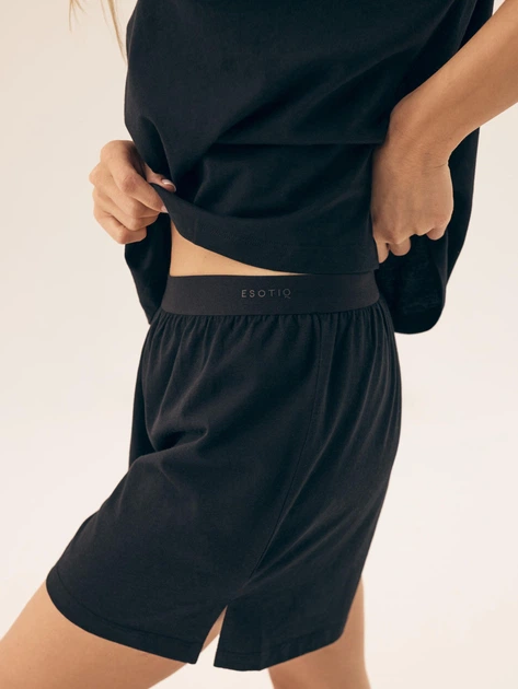 Піжамні шорти жіночі бавовняні Esotiq Ruthie 42492-99X M Чорні (5903972503867) - зображення 5
