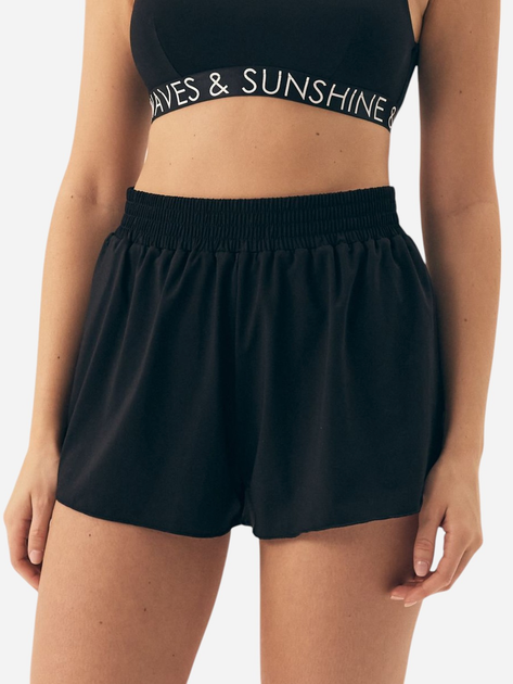 Spodenki sportowe damskie z wysokim stanem BLOOVII Summervibes 42941-99X L Czarne - obraz 8